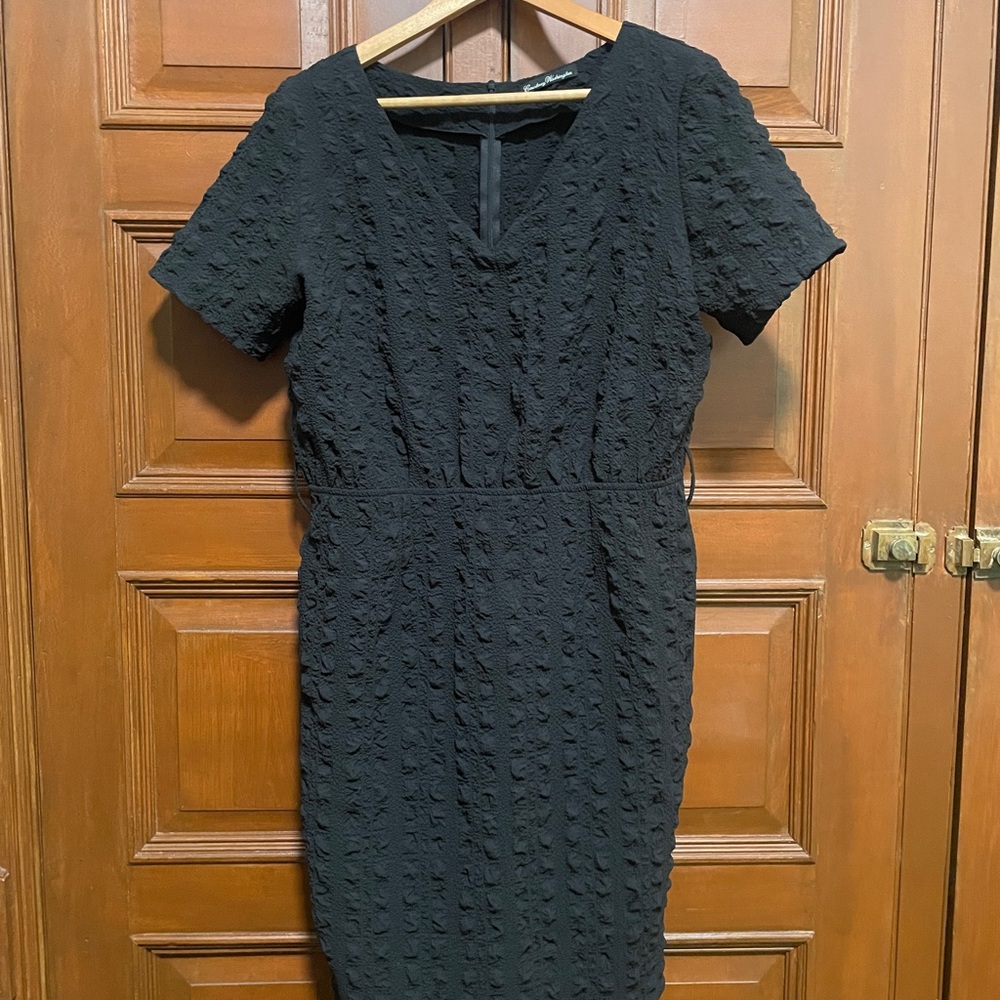 Courtney Washington Black Textured Dress